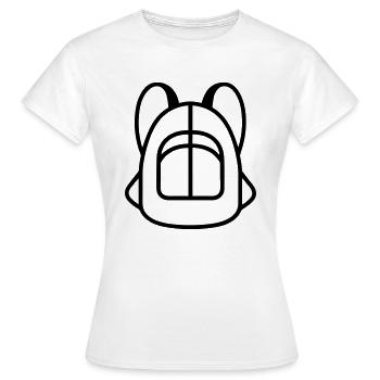 Rucksack - Frauen T-Shirt - Weiß - Vorne - AI Model Female 172 dark (172cm)