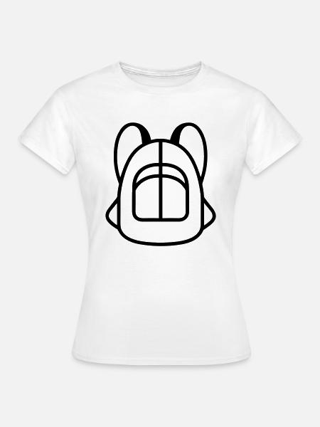 Rucksack - Frauen T-Shirt - Weiß