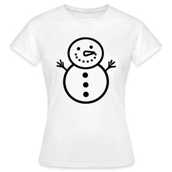 Bonhomme de neige - T-shirt Femme - blanc - Devant - AI Model Female 172 dark (172cm)