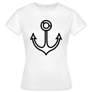 Ancre - T-shirt Femme - blanc - Devant - AI Model Female 172 dark (172cm)