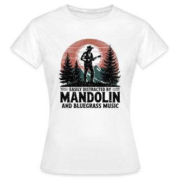 Liebe zur Mandoline und Bluegrass - Frauen T-Shirt - Weiß - Vorne - AI Model Female 172 dark (172cm)