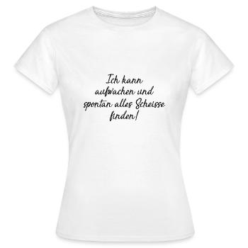 morning grouch - Women's T-Shirt - white - Front - AI Model Female 172 dark (172cm)