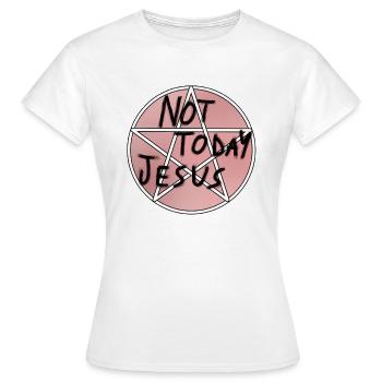 Not Today Jesus - Women's T-Shirt - white - Front - AI Model Female 172 dark (172cm)