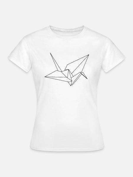 Origami Kranich - Frauen T-Shirt - Weiß