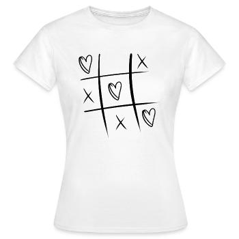 Trio de cœurs - T-shirt Femme - blanc - Devant - AI Model Female 172 dark (172cm)