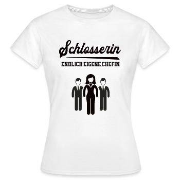 Schlosserin Chefin Firma Betrieb Gründen Schlosser - Frauen T-Shirt - Weiß - Vorne - AI Model Female 172 dark (172cm)