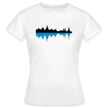 Dresde horizon 2farbig - T-shirt Femme - blanc - Devant - AI Model Female 172 dark (172cm)
