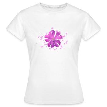 fleur rose fleur rose - T-shirt Femme - blanc - Devant - AI Model Female 172 dark (172cm)