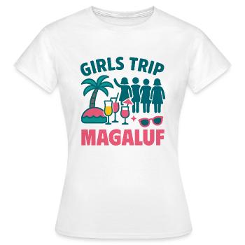 Voyage entre filles Magaluf Fête - T-shirt Femme - blanc - Devant - AI Model Female 172 dark (172cm)