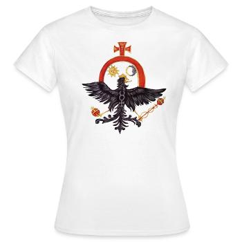 Medieval Alchemical Black Eagle - Women's T-Shirt - white - Front - AI Model Female 172 dark (172cm)