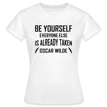 Oscar Wilde - Frauen T-Shirt - Weiß - Vorne - AI Model Female 172 dark (172cm)