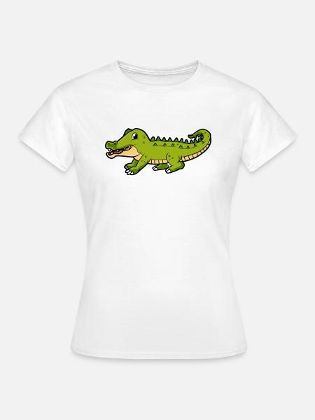 Krokodil - Frauen T-Shirt - Weiß