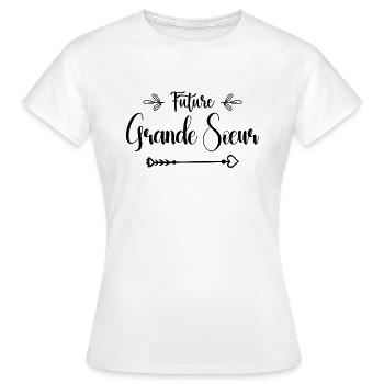 zukunft große schwester geschenk geburt große schwester - Frauen T-Shirt - Weiß - Vorne - AI Model Female 172 dark (172cm)