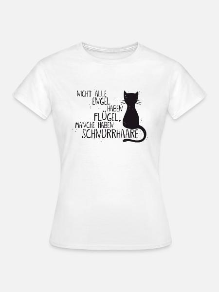 KATZE = ENGEL - Frauen T-Shirt - Weiß