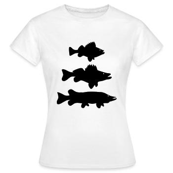 Perch - Zander - pike - Women's T-Shirt - white - Front - AI Model Female 172 dark (172cm)