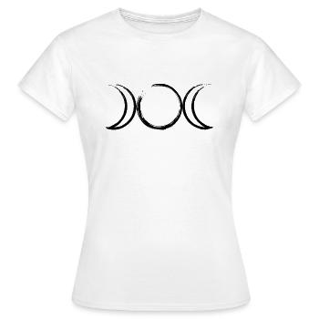 Déesse de la lune Tripple symbole déesse trine - T-shirt Femme - blanc - Devant - AI Model Female 172 dark (172cm)