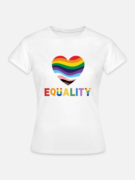 Pride Equality-Regenbogenherz - Frauen T-Shirt - Weiß