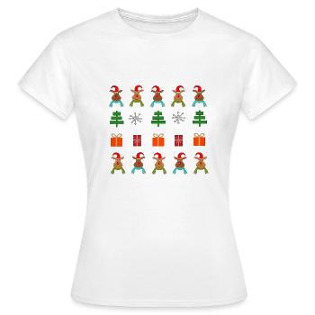 Thème de Noël - T-shirt Femme - blanc - Devant - AI Model Female 172 dark (172cm)