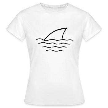 shark - Frauen T-Shirt - Weiß - Vorne - AI Model Female 172 dark (172cm)