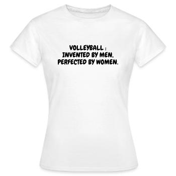 Volleyball - Volley Ball - Volley-Ball - Sport - Frauen T-Shirt - Weiß - Vorne - AI Model Female 172 dark (172cm)