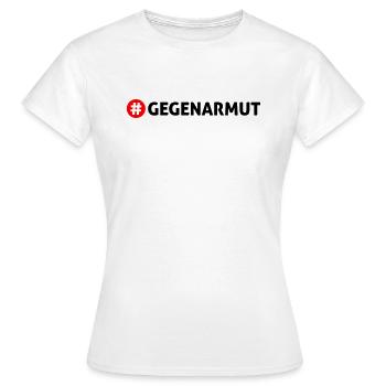 Gegen Armut - Frauen T-Shirt - Weiß - Vorne - AI Model Female 172 dark (172cm)