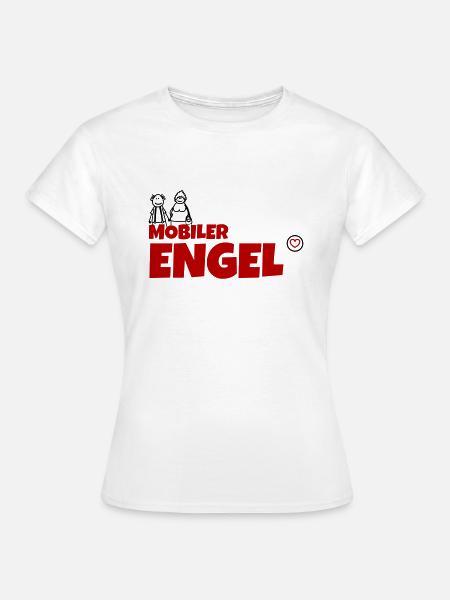 Mobiler Engel - Frauen T-Shirt - Weiß