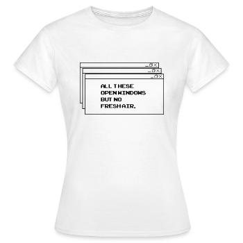 All These open Windows - Frauen T-Shirt - Weiß - Vorne - AI Model Female 172 dark (172cm)
