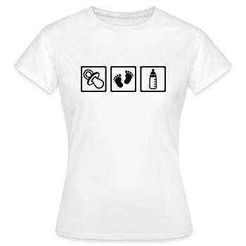 Baby - Women's T-Shirt - white - Front - AI Model Female 172 dark (172cm)