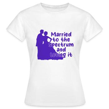 Mariage neurodivers marié au spectre - T-shirt Femme - blanc - Devant - AI Model Female 172 dark (172cm)