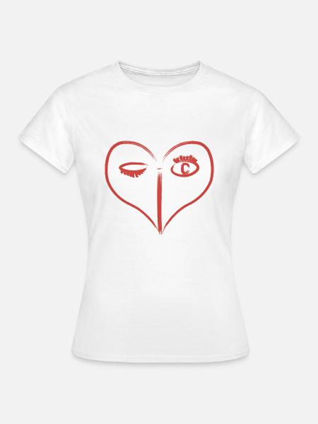 Red Heart - Frauen T-Shirt - Weiß
