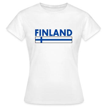 Finland - Women's T-Shirt - white - Front - AI Model Female 172 dark (172cm)