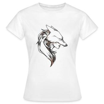 Loup - T-shirt Femme - blanc - Devant - AI Model Female 172 dark (172cm)