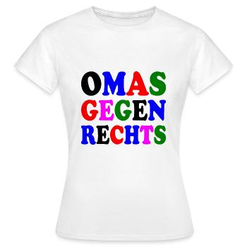 Omas gegen rechts - Frauen T-Shirt - Weiß - Vorne - AI Model Female 172 dark (172cm)