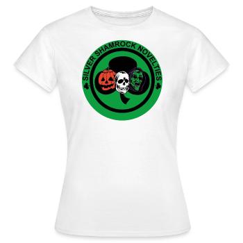 Silberne Kleeblatt-Neuheiten - Frauen T-Shirt - Weiß - Vorne - AI Model Female 172 dark (172cm)