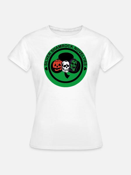 Silberne Kleeblatt-Neuheiten - Frauen T-Shirt - Weiß
