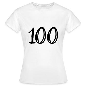100 ANS. 100e ANNIVERSAIRE. ANNIVERSAIRE 100 ANS. - T-shirt Femme - blanc - Devant - AI Model Female 172 dark (172cm)