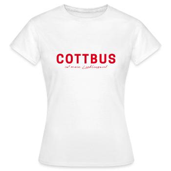 T-shirt Cottbus – Pour les vrais fans - T-shirt Femme - blanc - Devant - AI Model Female 172 dark (172cm)
