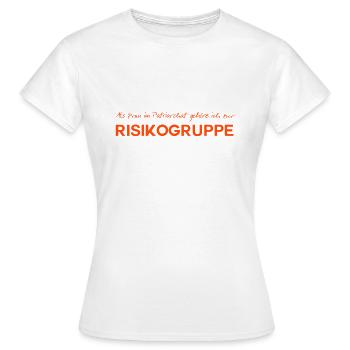 Risikogruppe - Frauen T-Shirt - Weiß - Vorne - AI Model Female 172 dark (172cm)