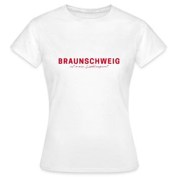 T-shirt Braunschweig – Pour les vrais fans - T-shirt Femme - blanc - Devant - AI Model Female 172 dark (172cm)