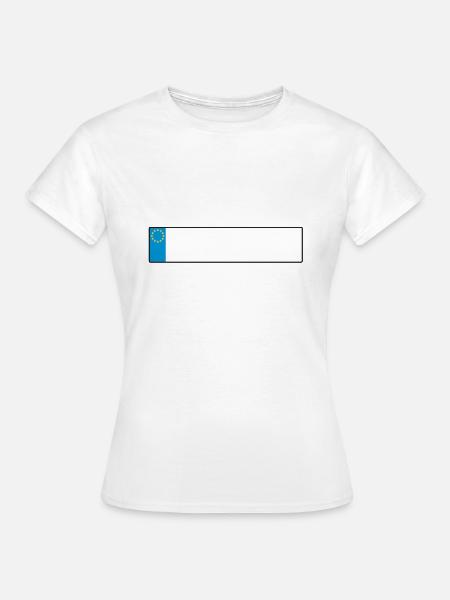 license plate europe_g1 - Women's T-Shirt - white