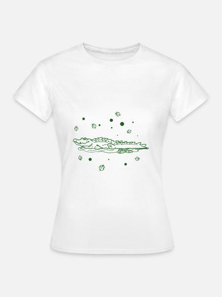 Krokodil - Frauen T-Shirt - Weiß