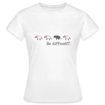 Be different Collection - T-shirt Femme - blanc - Devant - AI Model Female 172 dark (172cm)