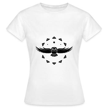 Eule - Vogel - Naturschutz - Tierfreund - Frauen T-Shirt - Weiß - Vorne - AI Model Female 172 dark (172cm)