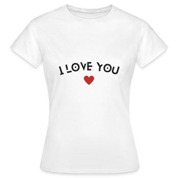 I love you - Women's T-Shirt - white - Front - AI Model Female 172 dark (172cm)
