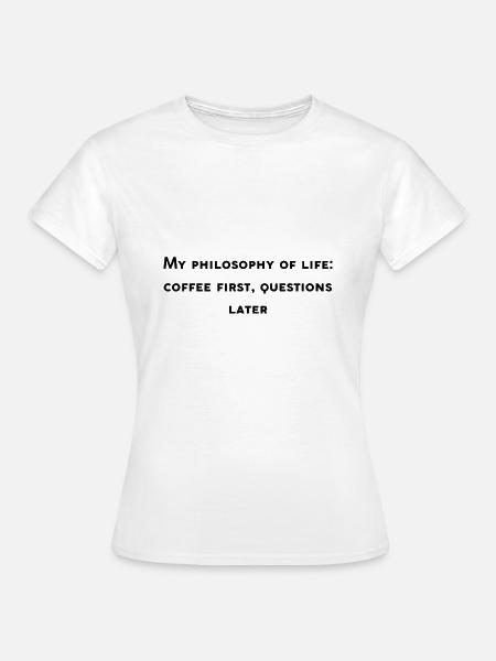 Lustiges Café-Design - Frauen T-Shirt - Weiß