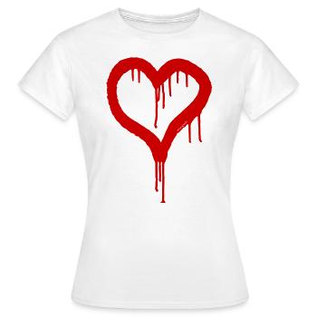 Herz ist Trumpf - so rot wie die Liebe - Frauen T-Shirt - Weiß - Vorne - AI Model Female 172 dark (172cm)