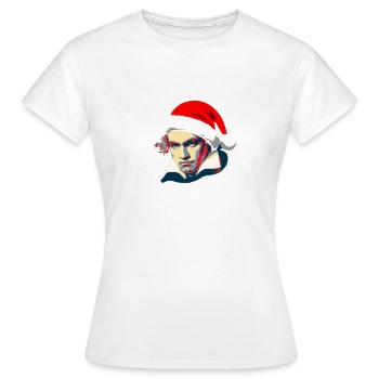 Da Da Da Daaaaaaa Ludwig Van Beethoven Weihnachten - Frauen T-Shirt - Weiß - Vorne - AI Model Female 172 dark (172cm)