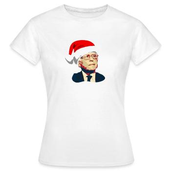 Bernie Weihnachten Bernie Sanders - Frauen T-Shirt - Weiß - Vorne - AI Model Female 172 dark (172cm)