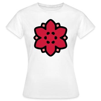 Blüte Blossom floraison Bunte Blume - Frauen T-Shirt - Weiß - Vorne - AI Model Female 172 dark (172cm)