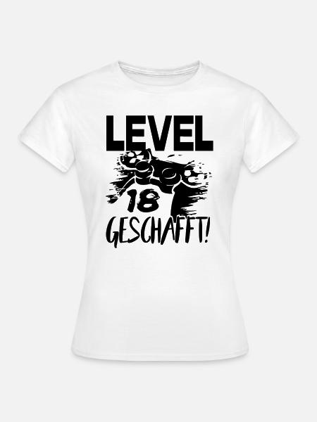 Geburtstag 18 Jahre Gamer Gaming Konsole Level - Frauen T-Shirt - Weiß